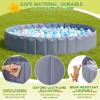 Burbell 72 x 12 Extra Large Kids Baby Ball Pool, Jumbo Ball Toddlers Game Activity Pit, Hold Over 2000 Balls, Round Folding Portable Play Pit Indoor and Outdoor, Balls Not Include(Grey) view 3