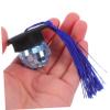 COOLHIYA 10pcs Graduation Party Cupcake Toppers with Realistic Tassels Disco Ball Cap Ornaments for University High School College Easy to Use Decorations for Graduation Season view 4