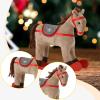 KiBcsLic Christmas Rocking Toy 9x3x10.2inch for Shelves Mantels Versatile Lightweight Wooden Base Desk Ornament, Brown view 3