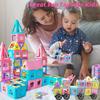 124PCS Magnetic Tiles Toys for 3 4 5 6 7 8+Year Old Boys Girls Upgrade Macaron Castle Blocks Building Set for Toddlers STEM Creativity/Educational Toys for Kids Valentines Day Christmas Birthday Gifts view 4