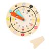 WHAMVOX Educational Cartoon Wooden Clock for Colorful Learning Teaching Tool with Smooth Edges Recognition and Preschool Learning Aid for Boys view 1