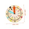 WHAMVOX Educational Cartoon Wooden Clock for Colorful Learning Teaching Tool with Smooth Edges Recognition and Preschool Learning Aid for Boys view 2