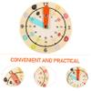 WHAMVOX Educational Cartoon Wooden Clock for Colorful Learning Teaching Tool with Smooth Edges Recognition and Preschool Learning Aid for Boys view 3