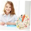 WHAMVOX Educational Cartoon Wooden Clock for Colorful Learning Teaching Tool with Smooth Edges Recognition and Preschool Learning Aid for Boys view 4