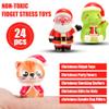 24PCS Christmas Squishy for Party Favors Gifts, Stress Relief Toys for Goodie Bags Pinata Fillers, Stocking Stuffer for Kids, Treasure Box Carnival for Prizes Rewards, Fidget Squeeze Advent Calendar view 4