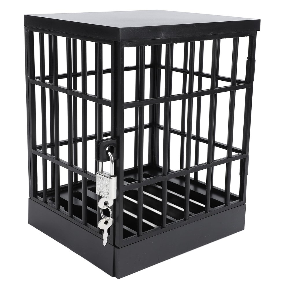 UPALDHOU Mobile Phone Jail Cell Phones Prison Lock Up for Classroom Family Time Party (All Black)