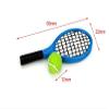 1 Set Blue and Green 1/12 Miniature Tennis Racket Racquet Dollhouse Accessories,Mini Tennis Racket for Dollhouse Dcor view 2