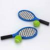 1 Set Blue and Green 1/12 Miniature Tennis Racket Racquet Dollhouse Accessories,Mini Tennis Racket for Dollhouse Dcor view 3