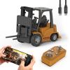 cxjoigxi Mini RC Forklift, 1/64 Forklift Truck Toys Rechargeable, App & Remote Control, 2 in 1 Transformable Lift Fork & Hook, Mini RC Construction Vehicles Birthday Gifts for Adults Kids Boys Age 6+ view 1