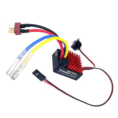 60A ESC,1060 Brushed ESC,Electronic Speed Controller 2-3s with Deans-T Plug Waterproof for 1/10 Scale RC Crawler Car/Boats/Tanks