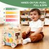 Pithfor Wooden Pull Along Activity Cube Toys, Montessori Toys for 1 2 3 Year Old Baby Toddlers, Baby Activity Cube for 1 Year Old, 1st First Birthday Gift view 2