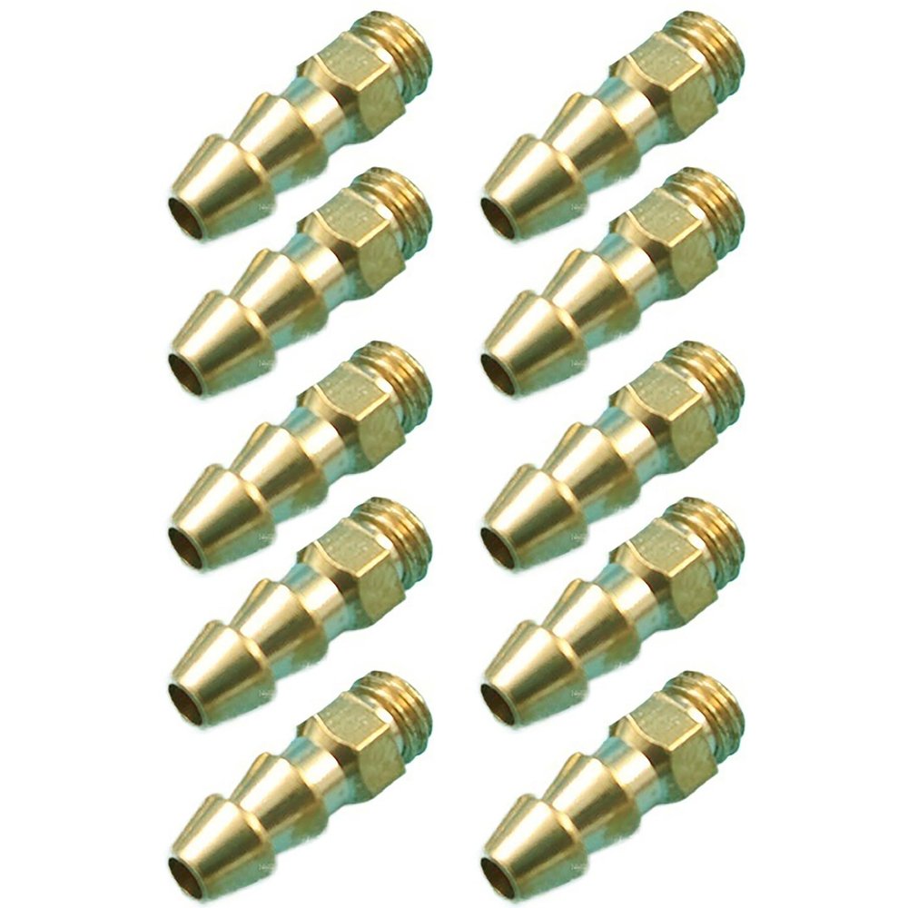 10PCS RC Boat Cooling Water Nozzle Brass Dual Barb M3 M4 M5 M6 Fittings for Model Boat Water Cooling System Rudder ESC Motor(M5)