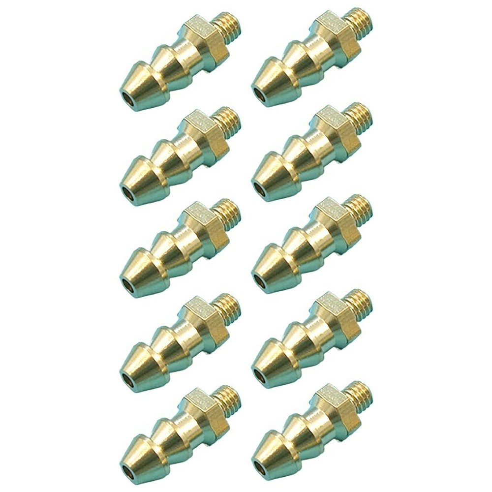 10PCS RC Boat Cooling Water Nozzle Brass Dual Barb M3 M4 M5 M6 Fittings for Model Boat Water Cooling System Rudder ESC Motor(M3)