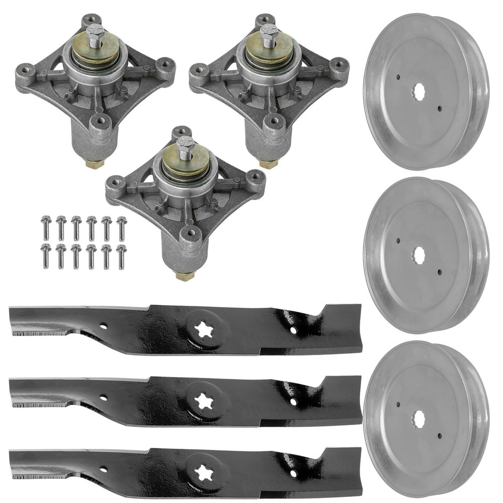 Powersports Replacement Parts for 54" Deck Spindle Pulley Blade Rebuild Kit for Husqvarna GT2254 54" Deck Mod-C33C-41699