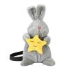 GFYFJXJT Kids Plush Bunny Backpack, Cute Rabbit Shape Coin Purse for Girls & Boys, Children's Novelty Cosplay Accessory Bag for Toddlers-Grey view 1