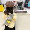 GFYFJXJT Kids Plush Bunny Backpack, Cute Rabbit Shape Coin Purse for Girls & Boys, Children's Novelty Cosplay Accessory Bag for Toddlers-Grey view 2