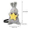 GFYFJXJT Kids Plush Bunny Backpack, Cute Rabbit Shape Coin Purse for Girls & Boys, Children's Novelty Cosplay Accessory Bag for Toddlers-Grey view 4