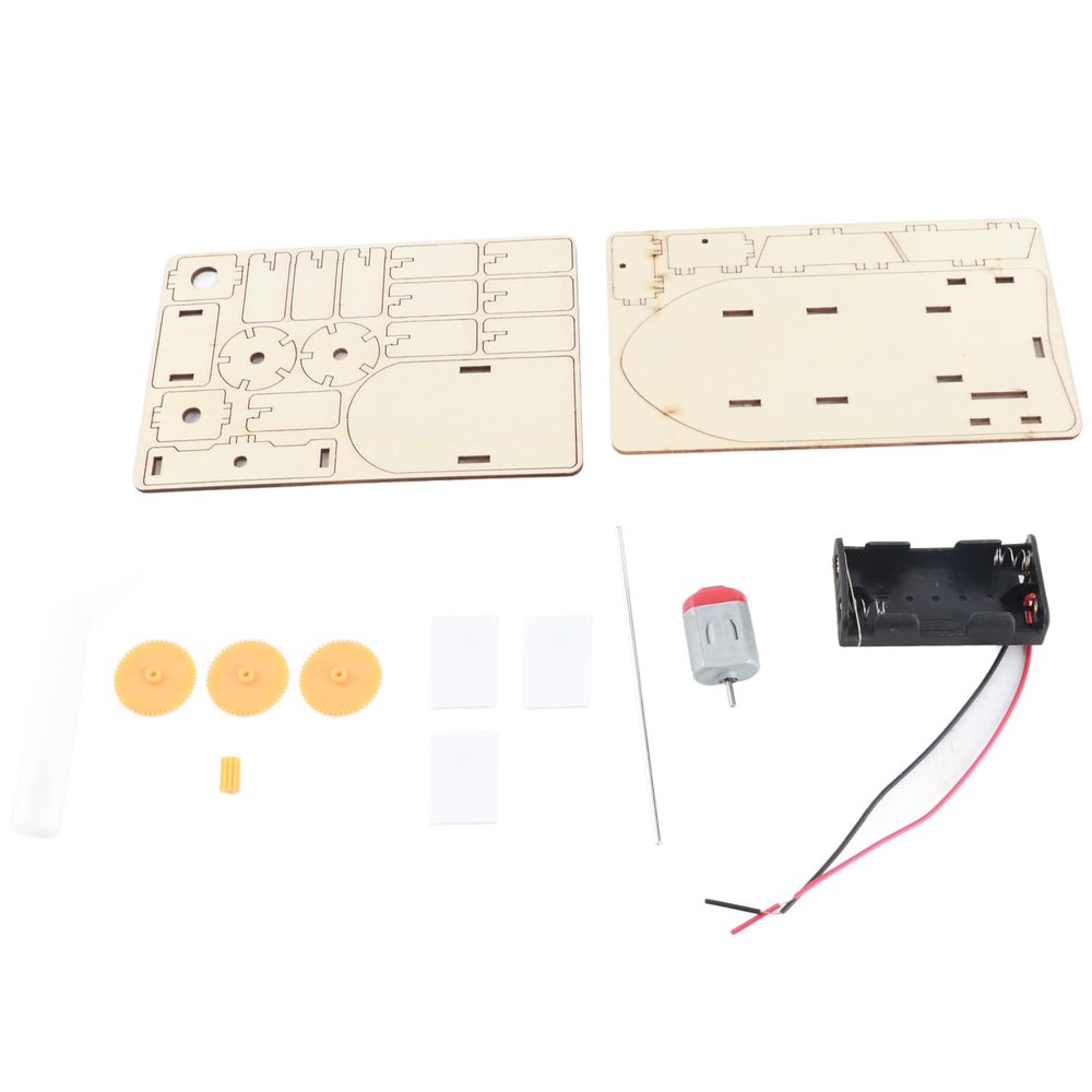 Taruor Fine Quality Wood Boat Model Building Kit for Children 7-14, Mini Educational Toy Metal Components, 19 * 11.5 * 6cm, Cool and Fashionable Appearance Makes Children