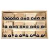 Adventure Awaits! Magnetic Wooden Train Set | 12 Piece Natural Wood Railway Toy with Storage Box | Unpainted view 1