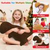 Aiideals Dino Pillow Plush Birthday Gifts for Boys and Girls, Chocolate Brown Food Pillows Funny Dinosaur Stuffed Animals, Dinosaur Valentines Day Gifts for Women Wife Teens Kids(Large, Tyran Rex) view 3