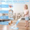 Dreamon Wooden Toddler Cleaning Set - 10Pcs Kids Cleaning Toy Set with Real Working Kids Spray Mop, Montessori Cleaning Toys with Broom and Mop Set for Toddlers Girls Boys Age 3-6 view 3