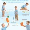Dreamon Wooden Toddler Cleaning Set - 10Pcs Kids Cleaning Toy Set with Real Working Kids Spray Mop, Montessori Cleaning Toys with Broom and Mop Set for Toddlers Girls Boys Age 3-6 view 4