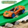 Flexible Race Track for Kids 15ft, FALDAA Toddler Car Tracks Compatible with Hot Wheels 1/64 Scale, Flextrack with 12 Cars and 4 Suction Cups, Portable Toy Car Ramp Sets for 3 Year Old+ view 2