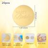20pcs Gold Happy Birthday Cake Topper, Mirror Acrylic Cupcake Toppers Engraved Birthday Cake Disc Decoration for Party Supplies view 2