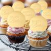 20pcs Gold Happy Birthday Cake Topper, Mirror Acrylic Cupcake Toppers Engraved Birthday Cake Disc Decoration for Party Supplies view 3