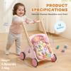 Wiqins Wooden Baby Push Walker, 10-in-1 Baby Walker Toys with Wheels for Toddlers 18 Months, Detachable Montessori Activity Board Toy & Storage for 1 Year Old Boys Girls Learning to Walk view 3