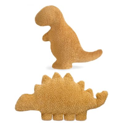Aiideals Dino Nugget Pillow for Birthday Gifts, Chicken Dino Nuggets Plush Pillow Stuffed Animals Funny Valentines Gifts for Teen Boys Girls (Small, 2Pcs)