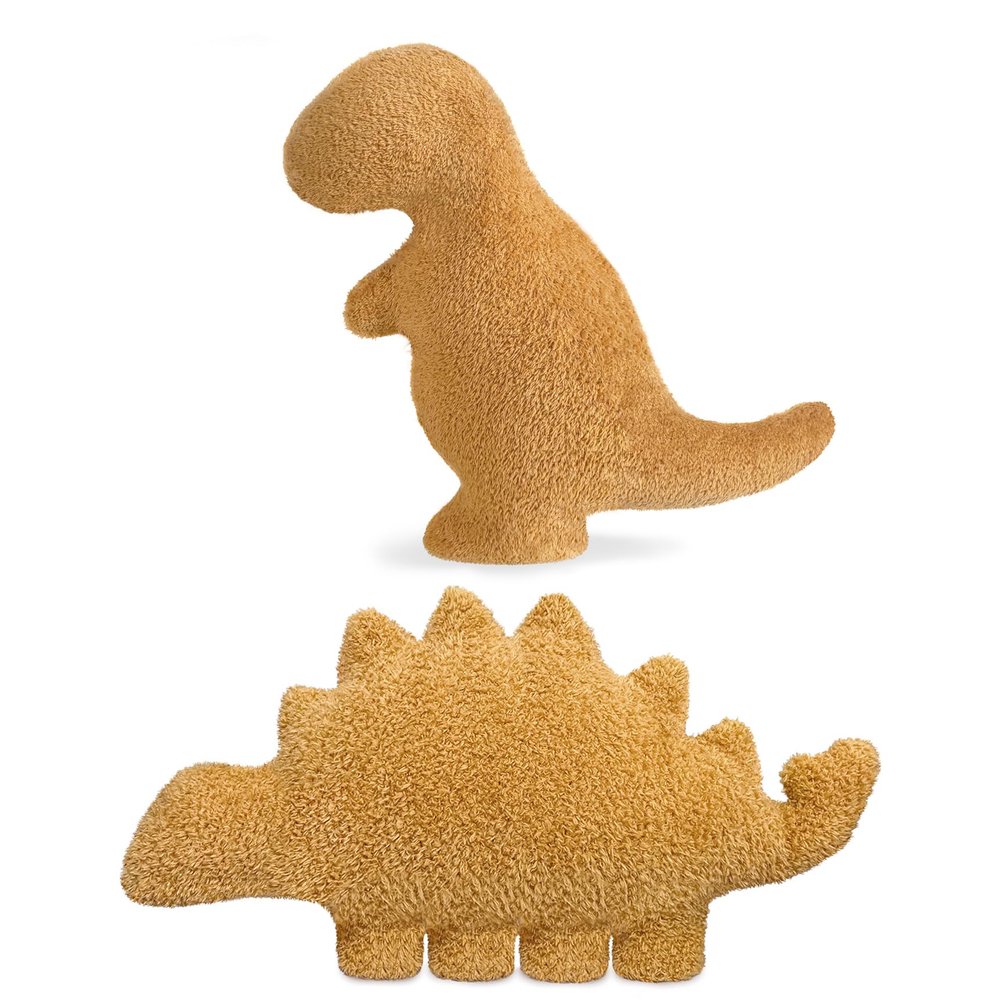 Aiideals Dino Nugget Pillow for Birthday Gifts, Chicken Dino Nuggets Plush Pillow Stuffed Animals Funny Valentines Gifts for Teen Boys Girls (Small, 2Pcs)