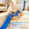 PENIXEL Flex Track 15 Ft Race Car Track for Kids,Flexible Race Track with Small Racecars - Rolls Up DIY Car Tracks with Suction Cups Compatible with Hot Wheels and Diecast 1/64th Cars - Blue view 3