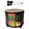10-Inch Portable Bass Drum  Ethnic-Style Wooden Percussion Instrument for Beginners  Ideal for Music Education & Rhythm Practice (10 Inch Leopard) view 4