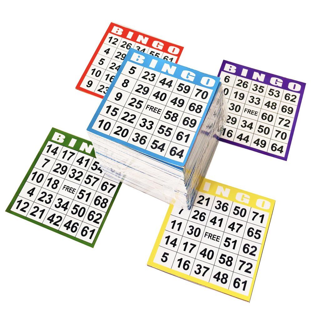 SEETOOOGAMES Bingo Paper Game Cards - 1 on Card - 1000 Sheets (200 Books of 5 Sheets)