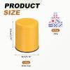 uxcell Felt Lined Professional Dice Cup, PU Leather Quiet Shaker Cups Includes 6 Dot Dice for Bar Gatherings Party Board Games, Yellow view 2