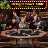 MilleLoom 8-Player Octagon Poker Table, Foldable Design with Collapsible Legs & Cup Holders, Professional Casino Quality for Texas Holdem and Blackjack Card Games view 3