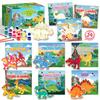 24 Pack Valentines Day Cards for Kids School Classroom with Dinosaur Wood Paint Crafts Set, Valentines Day Gifts for Kids Classroom Exchange Valentines Party Favors & Prizes Gifts for Boys Girls view 1