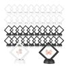 10pcs Square 3D Floating Display Case Display Frame Holder Box Case Stand Home Decoration(10Pcs-black,11x11x2cm) view 2