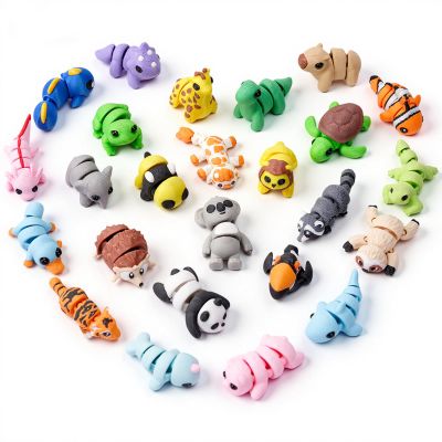 Cessfle Mini 3D Printed Animals Valentines, 3D Printed Valentines for Classroom, Valentine Day Party Favors Toys Classroom School Prize Rewards Gifts Exchange for Kids Boys Girls (25PCS- (No Magnet))