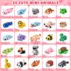 Cessfle Mini 3D Printed Animals Valentines, 3D Printed Valentines for Classroom, Valentine Day Party Favors Toys Classroom School Prize Rewards Gifts Exchange for Kids Boys Girls (25PCS- (No Magnet)) view 3