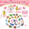 Cessfle Mini 3D Printed Animals Valentines, 3D Printed Valentines for Classroom, Valentine Day Party Favors Toys Classroom School Prize Rewards Gifts Exchange for Kids Boys Girls (25PCS- (No Magnet)) view 4
