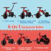 6 in 1 Toddler Bike, Toddler Tricycle for 2-7 Year Old,Kids Balance Bicycle with Training Wheels, Push Handle and Pedals, Kids Bicycle Folding Push Bike Toys for Boys Girls Birthday Gifts view 4