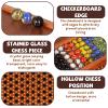 15-Inch Wooden Chinese Checkers Board Game Set  Classic Strategy Game with 72 Glass Marbles, Dual-Sided Storage Drawer, Family Board Games for Adults, Educational Travel and Indoor Game view 2