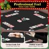 8-Player Poker Table | Octagon Foldable Card Table with Locking Collapsible Legs & 8 Cup Holders | for Texas Holdem, Blackjack Home Games view 3