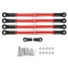 Compatible with Arrma for Karton for Outcast for Notorious 1/8 RC Car Upgrades Parts Tie Rod Pull Rod Servo Rod RC Accessories(Red) view 1