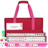 American Mahjong Tile Set(Christmas Theme) with Carrying Bag and Accessories, 160 Acrylic Engraved Mahjong Tiles with Racks with Pushers, Mahjong Tile Set for Family Friends view 2