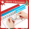American Mahjong Tile Set(Christmas Theme) with Carrying Bag and Accessories, 160 Acrylic Engraved Mahjong Tiles with Racks with Pushers, Mahjong Tile Set for Family Friends view 3