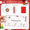 American Mahjong Tile Set(Christmas Theme) with Carrying Bag and Accessories, 160 Acrylic Engraved Mahjong Tiles with Racks with Pushers, Mahjong Tile Set for Family Friends view 4