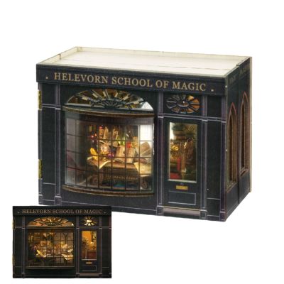3D Wooden Dollhouses Craft Model Handmade Mini Magic-Cubes, Free Paper-Cut Accessories, Creative Design | DIY Kit for Hobby Makers and Decorative Display